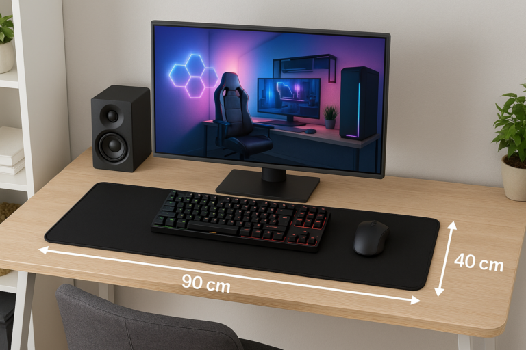 Mousepad XXL estreito para mesa gamer pequena de 90 cm