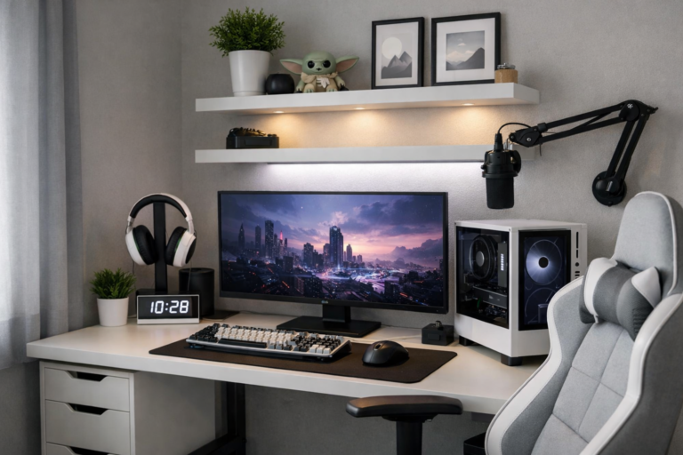 Como decorar um setup gamer pequeno sem poluir o ambiente